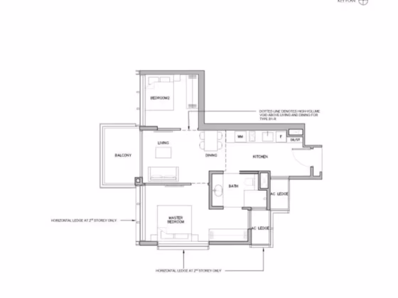 房屋出售 • 勿洛 •  Iliv @ Grange • S$1493000 • 住宅公寓 • 527ft² / 48m² 照片