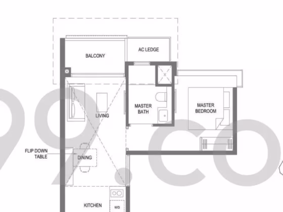 房屋出售 • 淡滨尼 •  The M • S$1560000 • 共管公寓 • 495ft² / 45m² 照片