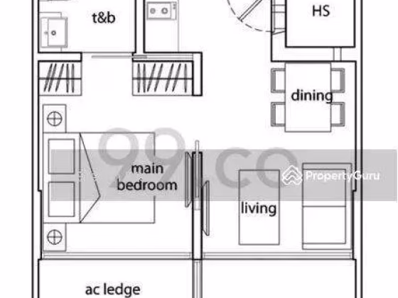 房屋出售 • 纽顿 •  Cradels • S$900000 • 住宅公寓 • 463ft² / 43m² 照片