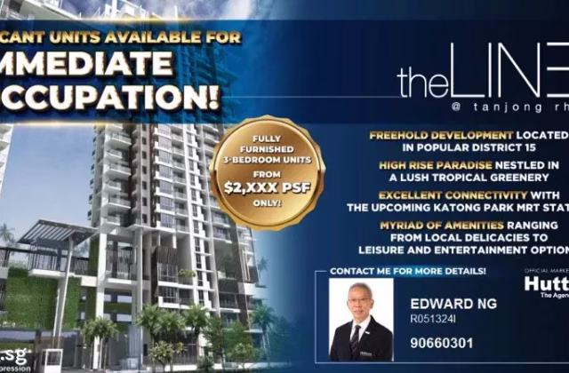 房屋出售 • 博物馆 •  The Line@tanjong Rhu • S$3666000 • 共管公寓 • 1378ft² / 128m²