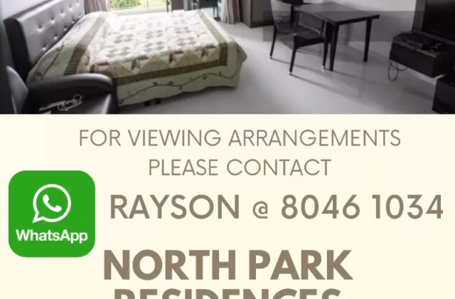 整套出租 • 梧槽 •  North Park Residences • S$2200 • 共管公寓 • 431ft² / 40m²
