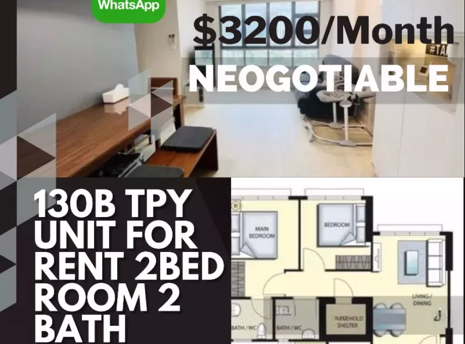 整套出租 • 马林百列 • 130B Lorong 1 Toa Payoh • S$3200 • 3房(2臥室) • 721ft² / 66m² 照片