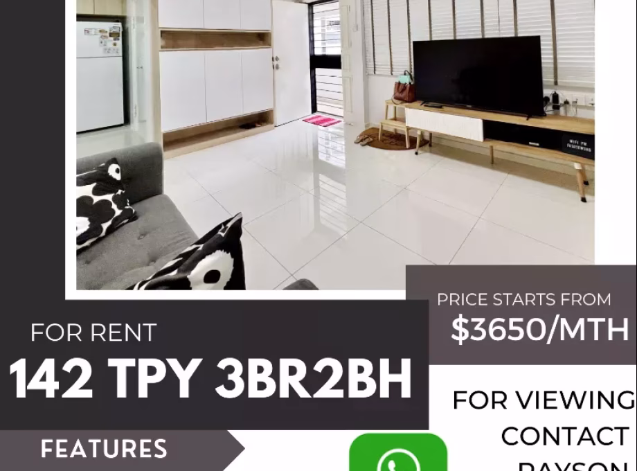 整套出租 • 马林百列 • 142 Lorong 2 Toa Payoh • S$3650 • 3房(2臥室) • 915ft² / 85m² 照片