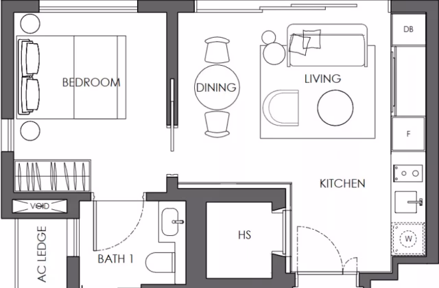 房屋出售 • 纽顿 •  10 Evelyn • S$1392000 • 住宅公寓 • 495ft² / 45m²