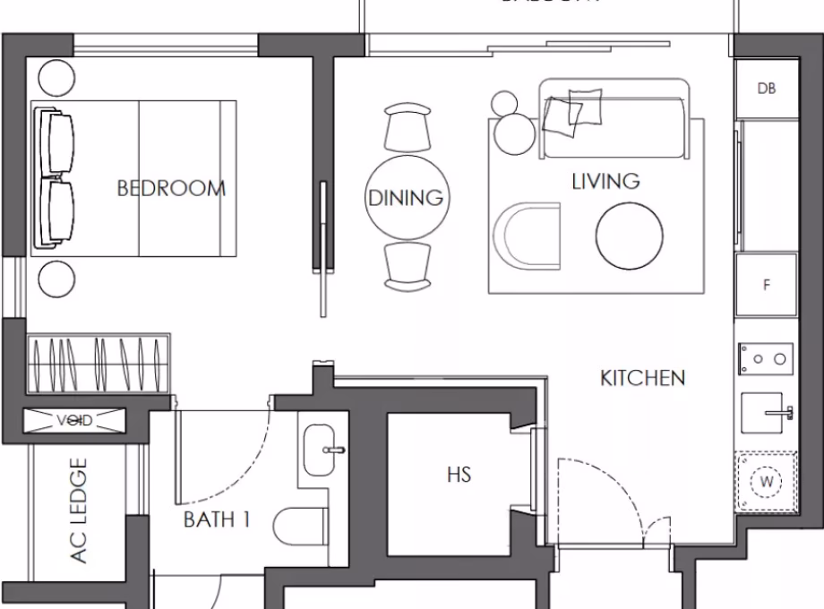 房屋出售 • 纽顿 •  10 Evelyn • S$1392000 • 住宅公寓 • 495ft² / 45m² 照片
