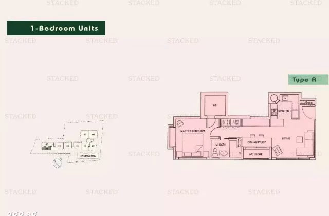 整套出租 • 博物馆 •  The Callista • S$3200 • 住宅公寓 • 592ft² / 54m²