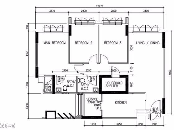 整套出租 • 梧槽 • 318A Yishun Avenue 9 • S$3900 • 4房(3臥室) • 990ft² / 91m² 照片