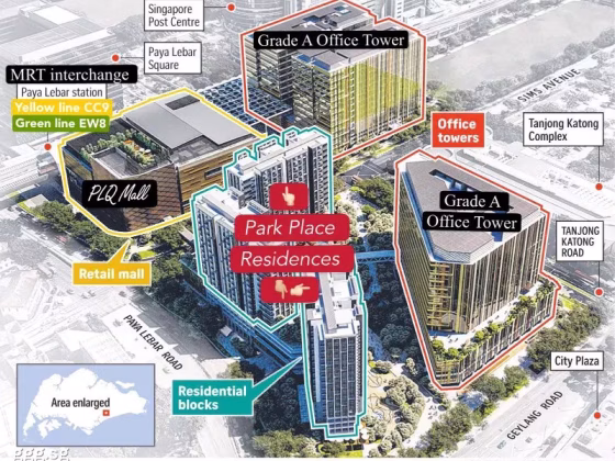 整套出租 • 欧南 •  Park Place Residences At Plq • S$3800 • 住宅公寓 • 484ft² / 44m² 照片