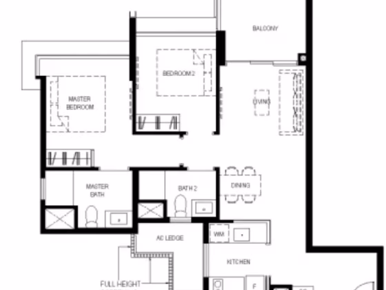整套出租 • 蔡厝港 •  Normanton Park • S$4900 • 共管公寓 • 775ft² / 71m² 照片
