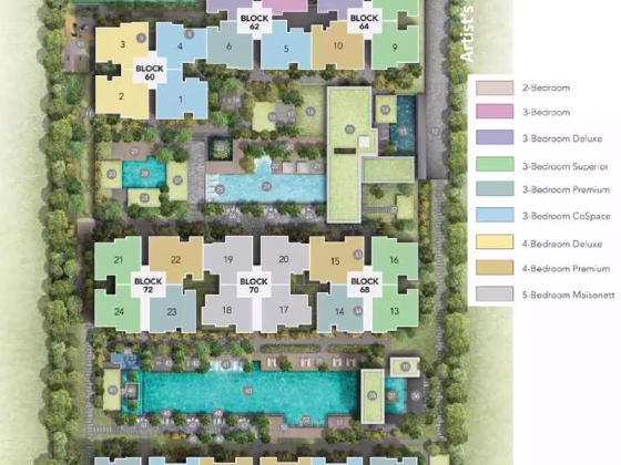 整套出租 • 芽笼 •  Inz Residence • S$4100 • 共管公寓 • 969ft² / 90m² 照片