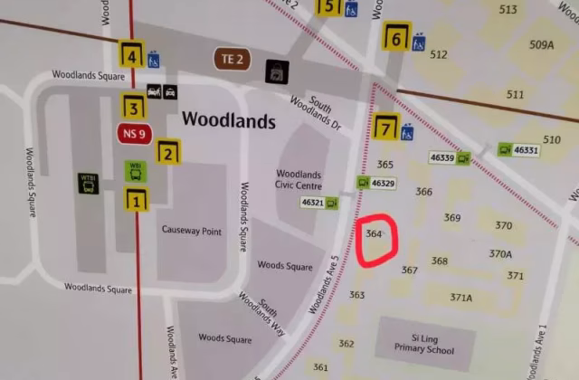 单间出租 • 三巴旺 • 364 Woodlands Avenue 5 • S$1300 • 3房(2臥室) • 主人房
