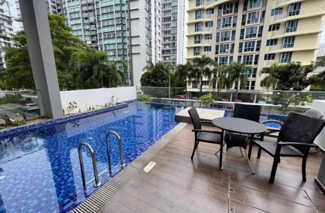 整套出租 • 马林百列 •  Leicester Suites • S$3500 • 住宅公寓 • 480ft² / 44m²