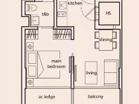 整套出租 • 纽顿 •  Cradels • S$2999 • 共管公寓 • 441ft² / 40m² 照片