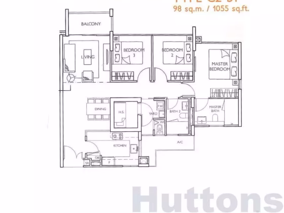 整套出租 • 樟宜 •  Prive • S$4250 • 共管公寓 • 1055ft² / 98m² 照片
