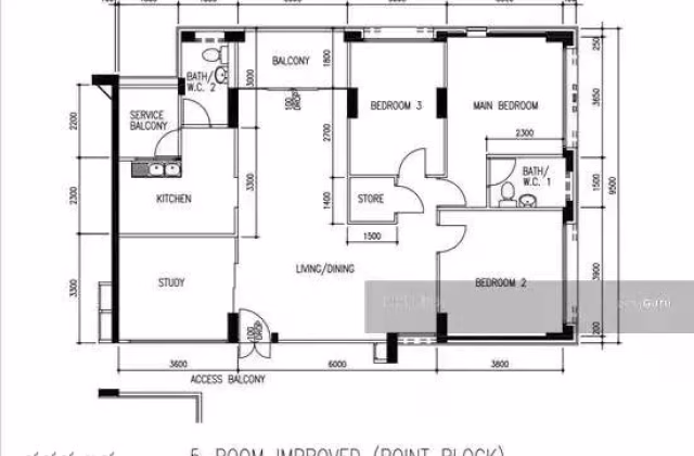 单间出租 • 林厝港 • 849 Jurong West Street 81 • S$950 • 5房(4臥室) • 普通房