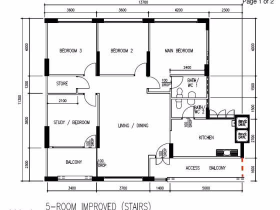 房屋出售 • 市中心 • 157 Bishan Street 13 • S$950000 • 5房(4臥室) • 1410ft² / 130m² 照片