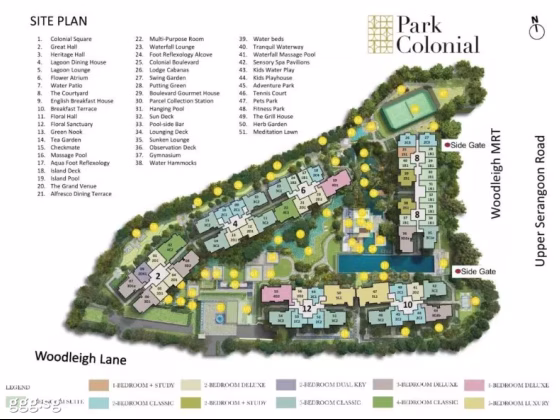 整套出租 • 马林百列 •  Park Colonial • S$4999 • 共管公寓 • 800ft² / 74m² 照片