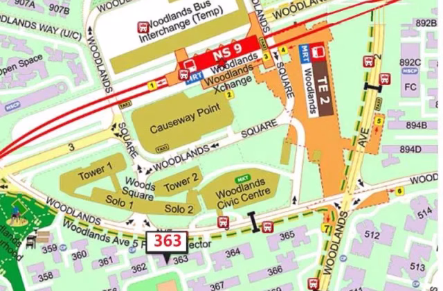 单间出租 • 三巴旺 • 363 Woodlands Avenue 5 • S$700 • 4房(3臥室) • 普通房