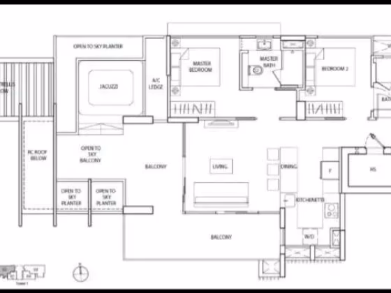 房屋出售 • 博物馆 •  The Line@tanjong Rhu • S$3666000 • 共管公寓 • 1378ft² / 128m² 照片