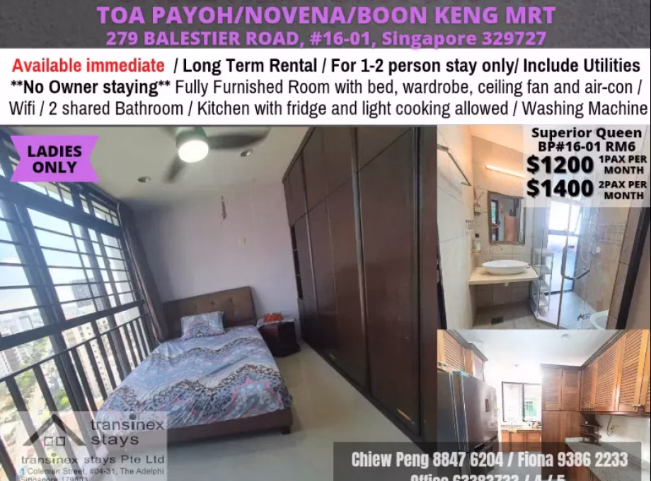 单间出租 • 纽顿 •  Balestier Point • S$1200 • 住宅公寓 • 普通房 照片