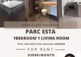 整套出租 • 欧南 •  Parc Esta • S$3000 • 住宅公寓 • 452ft² / 41m²