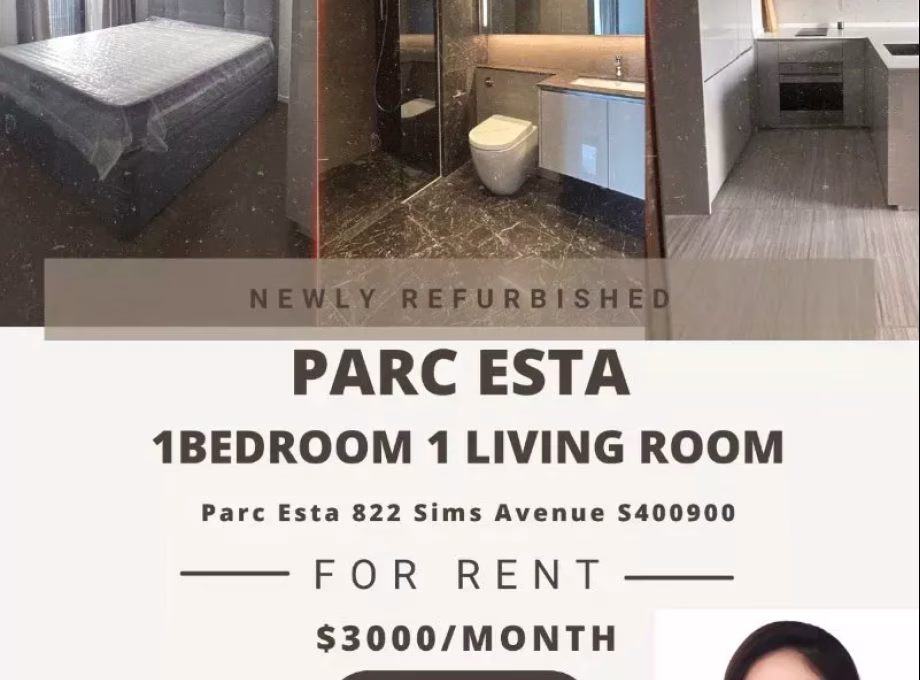 整套出租 • 欧南 •  Parc Esta • S$3000 • 住宅公寓 • 452ft² / 41m² 照片