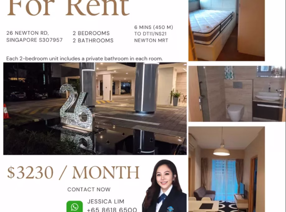 整套出租 • 纽顿 •  26 Newton • S$3230 • 共管公寓 • 520ft² / 48m² 照片