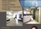 整套出租 • 中央集水区 •  Bartley Residences • S$2500 • 住宅公寓 • 463ft² / 43m²