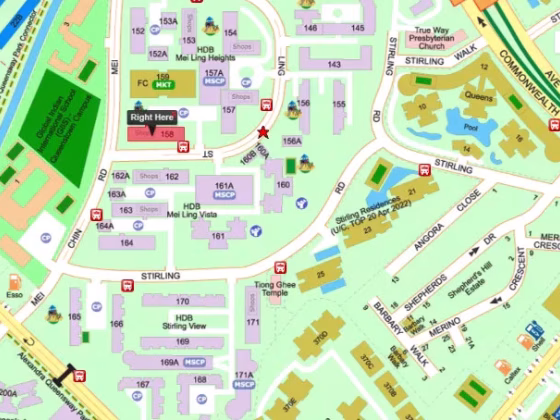 单间出租 • 蔡厝港 • 158 Mei Ling Street • S$850 • 3房(2臥室) • 普通房 照片