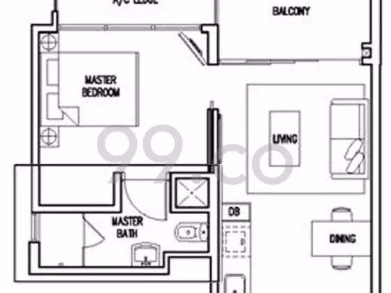 房屋出售 • 梧槽 •  Miltonia Residences • S$740000 • 共管公寓 • 517ft² / 48m² 照片
