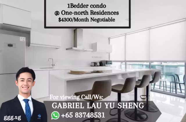 整套出租 • 蔡厝港 •  One-north Residences • S$4300 • 共管公寓 • 687ft² / 63m²