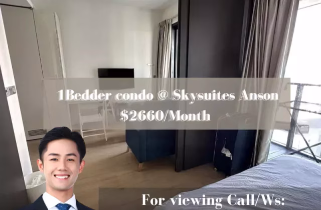 整套出租 • 淡滨尼 •  Skysuites @ Anson • S$2660 • 共管公寓 • 548ft² / 50m²