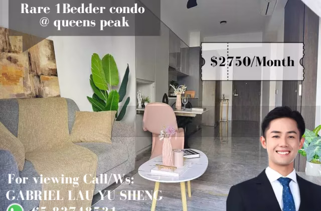 整套出租 • 蔡厝港 •  Queens Peak • S$2750 • 共管公寓 • 486ft² / 45m²