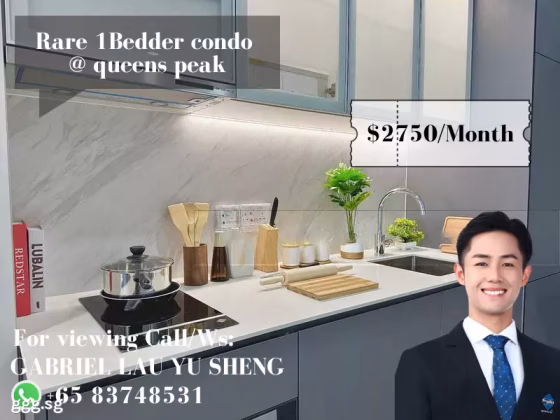 整套出租 • 蔡厝港 •  Queens Peak • S$2750 • 共管公寓 • 486ft² / 45m² 照片