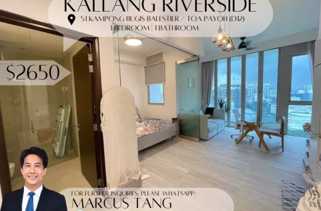 整套出租 • 博物馆 •  Kallang Riverside • S$2650 • 共管公寓 • 486ft² / 45m²
