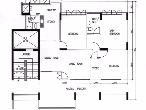 房屋出售 • 乌节 • 101 Ang Mo Kio Avenue 3 • S$560000 • 3房(2臥室) • 990ft² / 91m² 照片