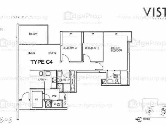 房屋出售 • 纽顿 •  Vista Residences • S$2500000 • 共管公寓 • 1195ft² / 111m² 照片