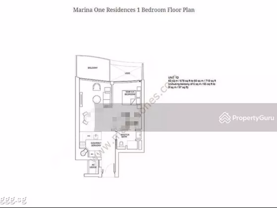 房屋出售 • 淡滨尼 •  Marina One Residences • S$2790000 • 住宅公寓 • 1141ft² / 106m² 照片