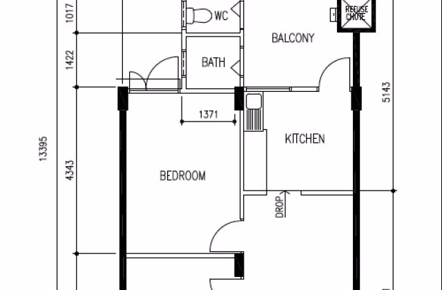 房屋出售 • 马林百列 • 126 Lorong 1 Toa Payoh • S$418000 • 3房(2臥室) • 721ft² / 66m²