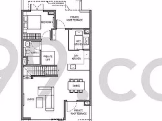 整套出租 • 诺维娜 •  Parksuites • S$5171 • 住宅公寓 • 786ft² / 73m² 照片