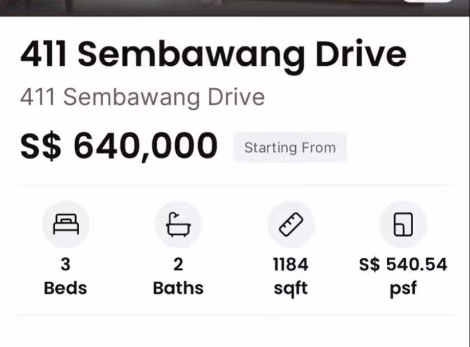 房屋出售 • 后港 • 411 Sembawang Drive • S$630000 • 5房(4臥室) • 1184ft² / 109m² 照片