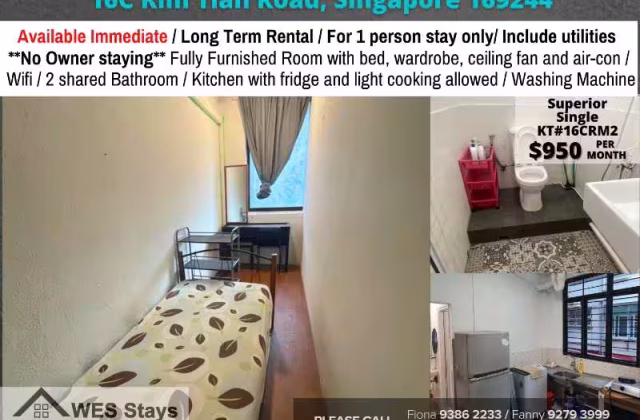 单间出租 • 金文泰 •  Kai Fook Mansion • S$950 • 共管公寓 • 普通房