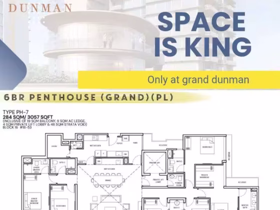 房屋出售 • 马林百列 •  Grand Dunman • S$5162000 • 共管公寓 • 2131ft² / 197m² 照片
