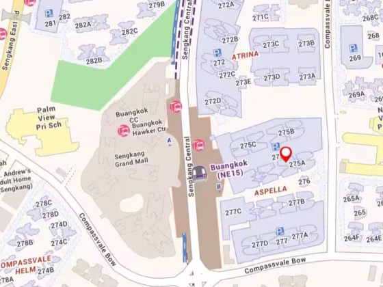 单间出租 • 碧山 • 275A Compassvale Link • S$500 • 3房(2臥室) • 床位出租 照片