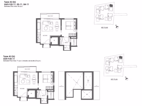 房屋出售 • 诺维娜 •  10 Evelyn • S$1500000 • 住宅公寓 • 581ft² / 53m² 照片
