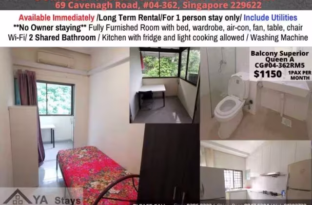 单间出租 • 登加 •  Cavenagh Gardens • S$1150 • 住宅公寓 • 普通房