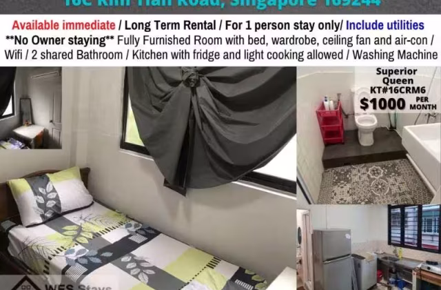 单间出租 • 金文泰 •  Kai Fook Mansion • S$1000 • 住宅公寓 • 普通房