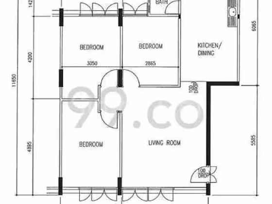 房屋出售 • 武吉知马 • 7 Bedok South Avenue 2 • S$488000 • 4房(3臥室) • 883ft² / 82m² 照片