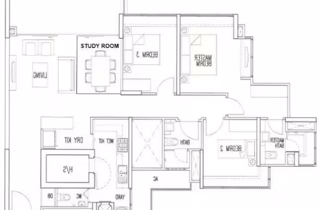 整套出租 • 宏茂桥 •  Stratum • S$4599 • 住宅公寓 • 1302ft² / 120m²