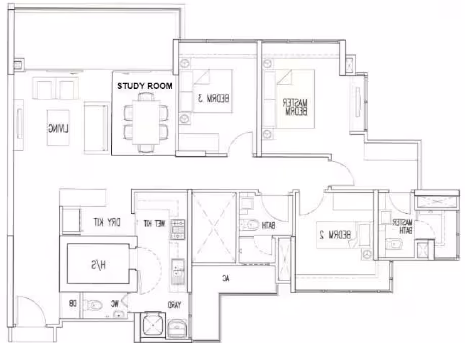 整套出租 • 宏茂桥 •  Stratum • S$4599 • 住宅公寓 • 1302ft² / 120m² 照片